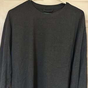 Woolrich Charcoal Long Sleeve Tee
